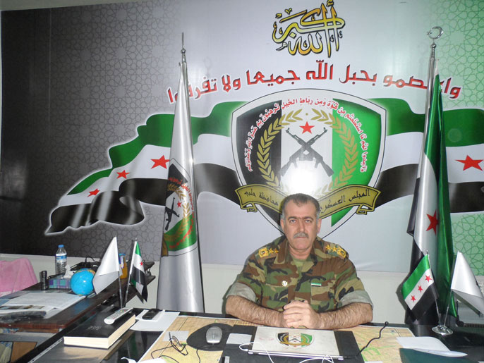 عبد الجبار العكيدي قائد المجلس العسكري الثوري لمحافظة حلب(الجزيرة)