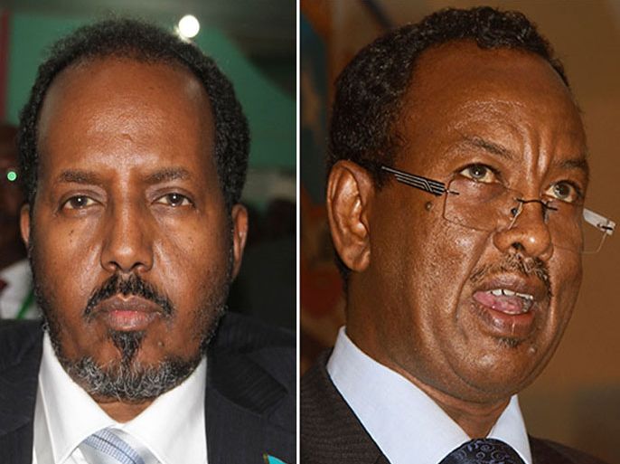 Prime Minister Abdi Farah Shirdon Saaid + president of Somalia Hassan Sheikh Mohamud - المصدر الأوربية