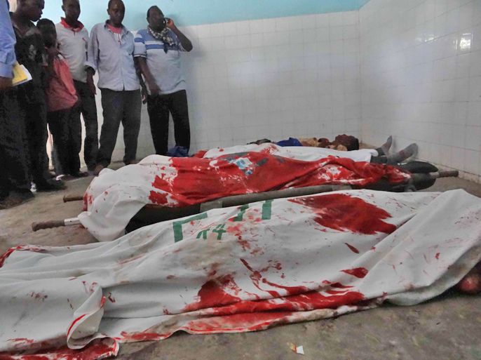 جثث الأطباء السوريين والمرافقين الصوماليين في مستشفى مقديشو
