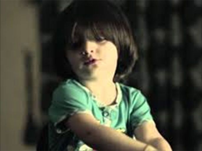 لقطة من فيلم" أحلام طفولة سورية" الفائز بجائزة مهرجان سوريا الحرة السينمائي