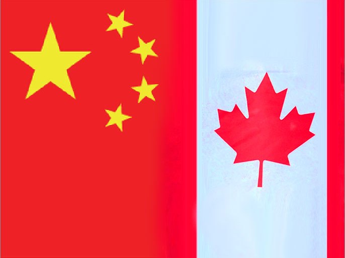كومبو لعلمي الصين وكندا
