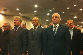 بن صالح رفقة رئيس البرلمان و امين عام جبهة التحرير