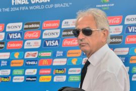 Algeria's national football team coach, Vahid Halilhodzic, arrives for the final draw of the Brazil 2014 FIFA World Cup, in Costa do Sauipe, Bahia state, Brazil, on December 6, 2013. Thirty-two teams will learn their World Cup fate when the draw for Brazil's problem-plagued 2014 showpiece takes place today. AFP PHOTO / CHRISTOPHE SIMON