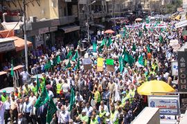 من مسيرة لإخوان الأردن وسط عمان أرشيف