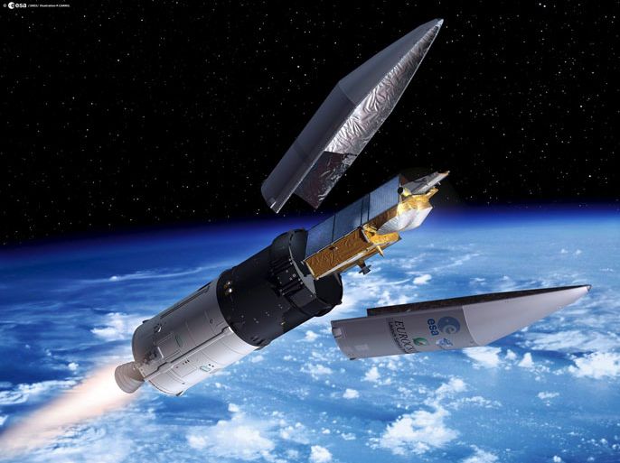 epa00548555 This undated image provided by the European Space Agency (ESA) shows an artist's rendering of the launch of the CryoSat satellite from a Rocket vehicle. ESA confirmed on Sunday, 05 October 2005, that the CryoSat satellite worth 140 million euros had been lost due to a launch failure. A Russian Rokot booster launched the CryoSat satellite from Plesetsk, a launch site in the north of European Russia, Saturday night. The separation of the second stage from upper stage did not occur. Thus, the combined stack of the two stages and the CryoSat satellite fell into the Arctic Ocean with no consequences to populated areas. The CryoSat satellite built by EADS Astrium for the European Space Agency was designed to study the Earth's ice fields. EPA/K. BUECHLER / HANDOUT