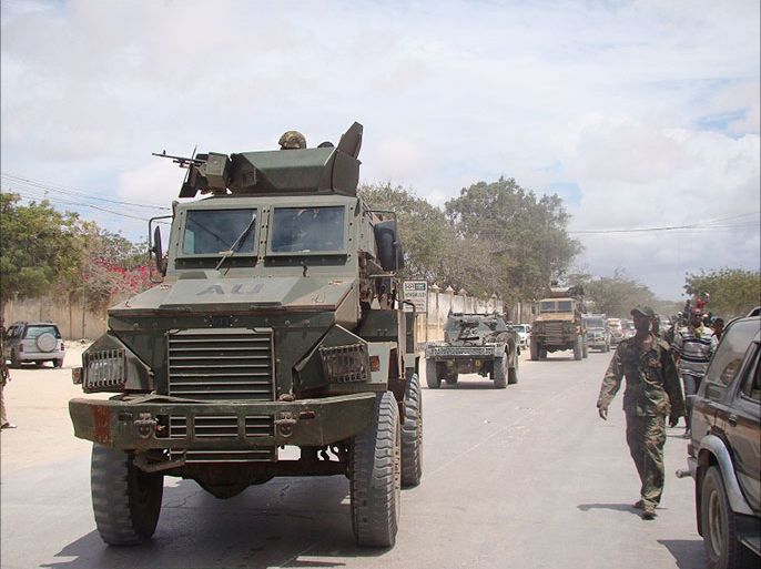 قوات كينية في مدينة كيسمايو