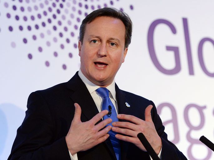 British Prime Minister David Cameron addresses Dementia Summit