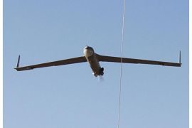 This June 29, 2011 US Army handout image shows a ScanEagle surveillance drone flying into a retrieval wire at Camp Taji, Iraq. The United States will speed up delivery of missiles and surveillance drones to Iraq as the Baghdad government battles a resurgence of Al-Qaeda linked militants, a Pentagon spokesman said January 6, 2014. "We are ... looking to accelerate the FMS (Foreign Military Sales) deliveries with an additional 100 Hellfire missiles ready for delivery this spring," Colonel Steven Warren said. An additional 10 ScanEagle surveillance drones would also be delivered he said. AFP PHOTO / Handout / US Army / Spc. Darriel Swatts