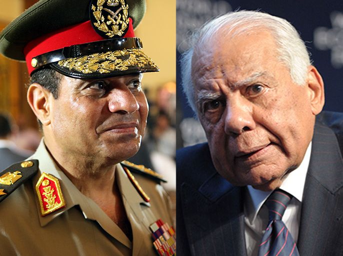 كومبو يجمع رئيس الوزراء المصري حازم الببلاوي مع عبد الفتاح السيسي