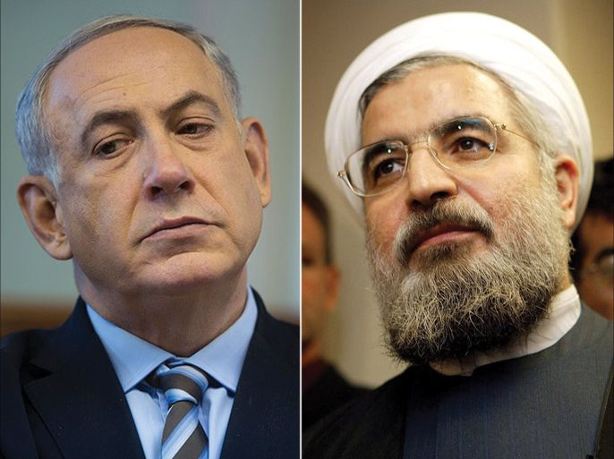 epa : Iran's Supreme National Security Council chief Hassan Rohani and Israeli Prime Minister Benjamin Netanyahu