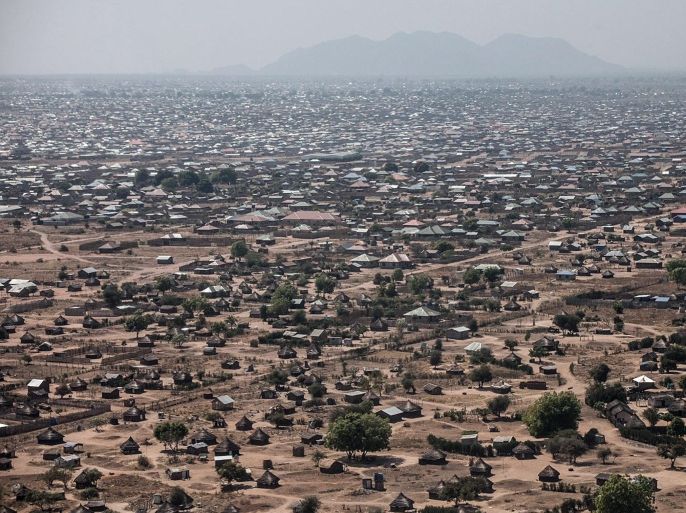 This aerial view taken on January 10, 2014 shows central Juba, South Sudan. South Sudanese troops on January 10, 2014 recaptured the key northern oil city of Bentiu from rebel forces, officials said, following days of fierce fighting that has forced tens of thousands to flee the area. A spokesman for President Salva Kiir said the city, one of two state capitals that were in rebel hands, was 'now under our control'. There was no immediate comment from the rebels, although the independent Tamazuj radio station said the city -- already ransacked and mostly emptied of its civilian population -- fell back into government hands around midday after rebel fighters melted away in the face of a huge offensive. AFP PHOTO / NICHOLE SOBECKI
