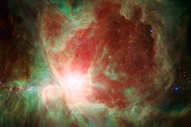 A NASA image, constructed using infrared data from the Spitzer Space Telescope, shows false-color view spanning about 40 light-years across the Orion Nebula, an immense stellar nursery some 1,500 light-years away from the Earth in this image released on January 15, 2014. REUTERS/NASA/JPL-Caltech/Handout via Reuters (OUTER SPACE - Tags: ENVIRONMENT SCIENCE TECHNOLOGY) ATTENTION EDITORS - THIS IMAGE WAS PROVIDED BY A THIRD PARTY. FOR EDITORIAL USE ONLY. NOT FOR SALE FOR MARKETING OR ADVERTISING CAMPAIGNS. THIS PICTURE IS DISTRIBUTED EXACTLY AS RECEIVED BY REUTERS, AS A SERVICE TO CLIENTS