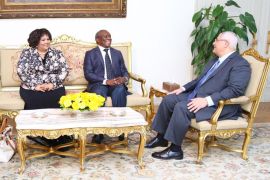 الرئيس المعين عدلي منصور يستقبل سيابونجا كويلي، وزير أمن الدولة بجمهورية جنوب إفريقيا