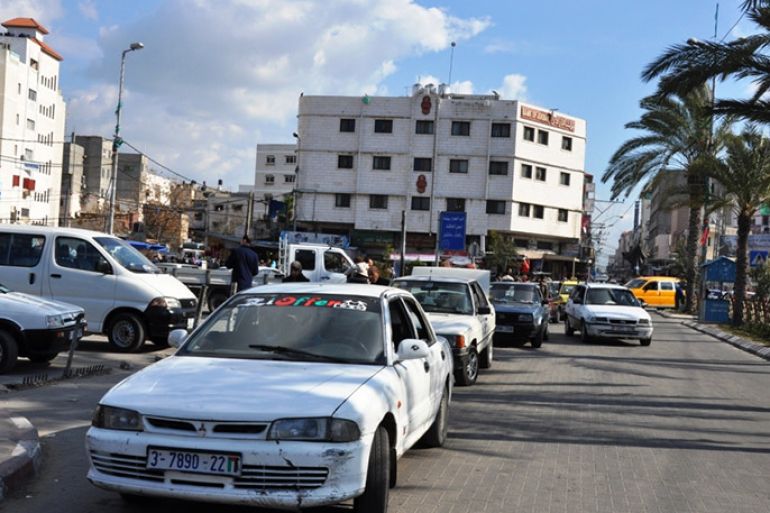 موقف سيارات الساحة وسط مدينة غزة