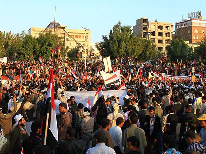 مظاهرة في صنعاء للمطالبة بتحقيق أهداف الثورة