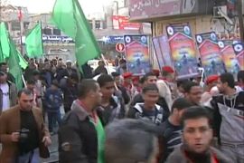 مسيرة جماهيرية في غزة استنكاراً لاستمرار التفاوض مع اسرائيل