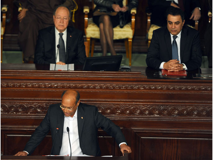 ‪المرزوقي وجمعة وبن جعفر أشادوا بالدعم الدولي للانتقالي الديمقراطي بتونس‬  (الفرنسية)