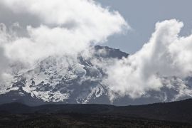 View from Shiba II camp towards the Kibo summit of the Kilimanjaro, Africa's highest mountain, Tanzania, 11 February 2013. EPA/GERNOT HENSEL