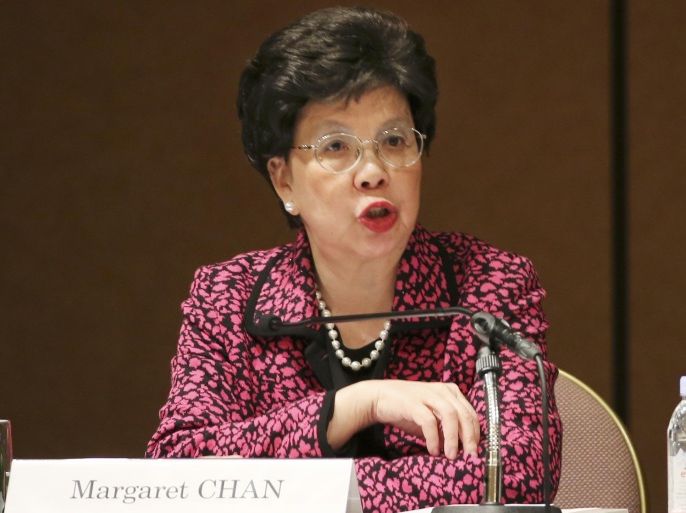 World Health Organization (WHO) Director General Margaret Chan speaks during a conference on Universal Health Coverage for inclusive and sustainable growth in Tokyo Friday, Dec. 6, 2013. (AP Photo/Koji Sasahara)