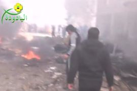 صورة للسيارة المفخخة التي انفجرت باليادودة بريف درعا (مصدر الصورة من نشطاء ارسلت لمدونة الجزيرة)