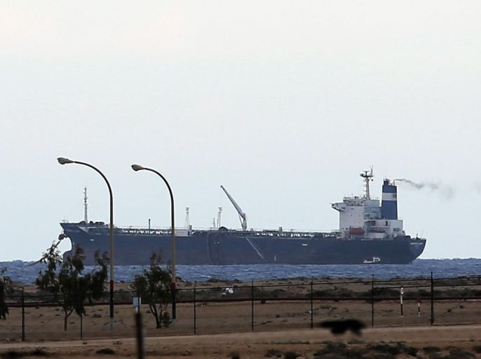 A North Korean-flagged tanker is docked at the Es Sider export terminal in Ras Lanuf March 8, 2014. Libya threatened on Saturday to bomb a North Korean-flagged tanker if it tried to ship oil from a rebel-controlled port, in a major escalation of a standoff over the country's petroleum wealth. The rebels, who have seized three major Libyan ports since August to press their demands for more autonomy, warned Tripoli against staging an attack to halt the oil sale after the tanker docked at Es Sider terminal, one of the country's biggest. The vessel started loading crude late at night, oil officials said. REUTERS/Esam Omran Al-Fetori (LIBYA - Tags: POLITICS ENERGY MARITIME)