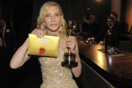 Cate Blanchett, winner of the award for best actress in a leading role for “Blue Jasmine” attends the Governors Ball after the Oscars on Sunday, March 2, 2014, at the Dolby Theatre in Los Angeles. (Photo by Chris Pizzello/Invision/AP)