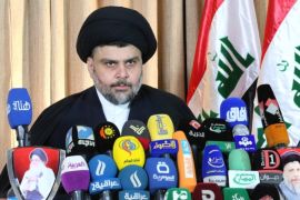 Shi'ite Muslim cleric Moqtada al-Sadr speaks in Najaf, 160 km (99 miles) south of Baghdad, February 18, 2014. Sadr stuck to his decision to leave political life and dissolve his movement, saying that politics had become a way to inflict injustice. Sadr, who led revolts against U.S. forces in Iraq before their pullout and became a major influence in the government, initially announced his retirement on Saturday via a handwritten statement on his website. REUTERS/Handout/Office of Moqtada al-Sadr (IRAQ - Tags: POLITICS RELIGION) FOR EDITORIAL USE ONLY. NOT FOR SALE FOR MARKETING OR ADVERTISING CAMPAIGNS. THIS IMAGE HAS BEEN SUPPLIED BY A THIRD PARTY. IT IS DISTRIBUTED, EXACTLY AS RECEIVED BY REUTERS, AS A SERVICE TO CLIENTS