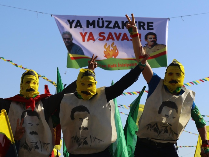 رسالة أوجلان قرئت في احتفال الأكراد بعيد النوروز (أسوشيتد برس)