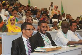 جانب من المشاركين -أربعمائة شاب يناقشون مع الرئيس الموريتاني رؤاهم لمستقبل موريتانيا