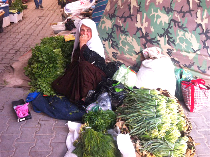 بيع الأعشاب مصدر دخل للعديد من نساء محافظة دهوك بكردستان العراق (الجزيرة)