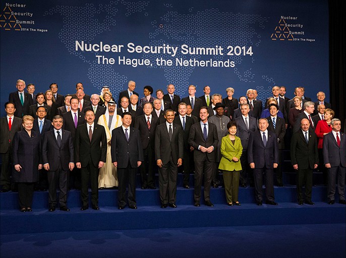 القادة المشاركون في قمة الامن النووي في لاهاي بهولندا