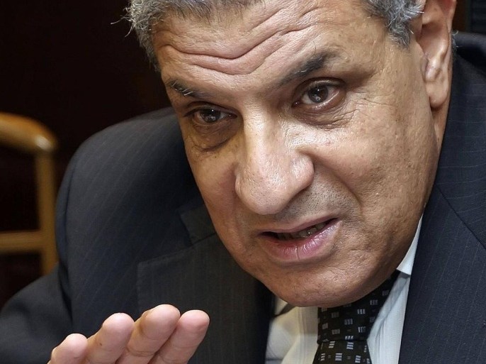Ibrahim Mahlab speaks to the media at his office in Cairo in this July 1, 2010 file photo. Egypt's government resigned on February 24, 2014, paving the way for army chief Field Marshal Abdel Fattah al-Sisi to declare his candidacy for president of a strategic U.S. ally gripped by political strife. Housing Minister Mahlab, a former official in Mubarak's National Democratic Party, was expected to be named prime minister of the new government, said a security source. REUTERS/El-Youm el-Sabaa Newspaper/Files (EGYPT - Tags: POLITICS)