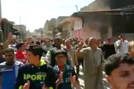 بهرز في ديالى العراقية - مظاهرة تنديدآ بالإعدامات