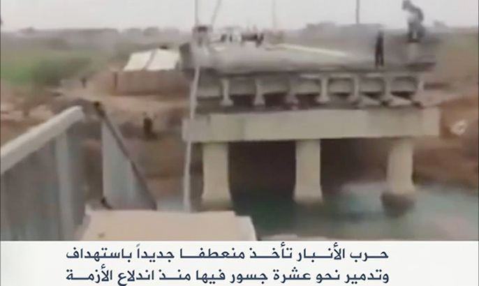 تدمير عشرات الجسور الحيوية في محافظة الأنبار