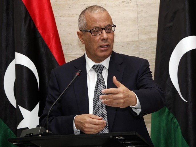 Libya's Prime Minister Ali Zeidan speaks during a news conference in Tripoli March 8, 2014. REUTERS/Ismail Zitouny