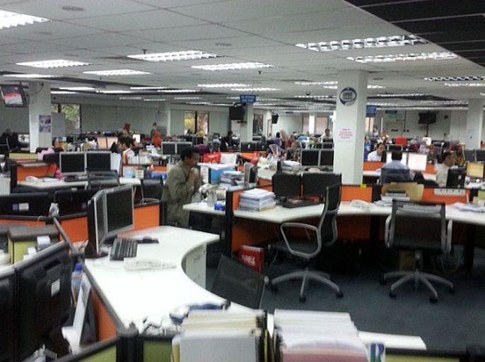 غرفة الأخبار في وكالة الانباء الوطنية برناما