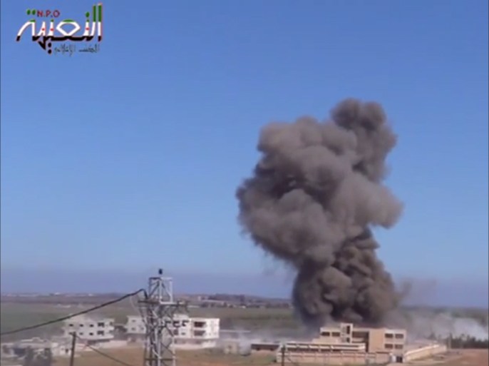 الغارات الجوية على بلدة النعيمة بريف درعا