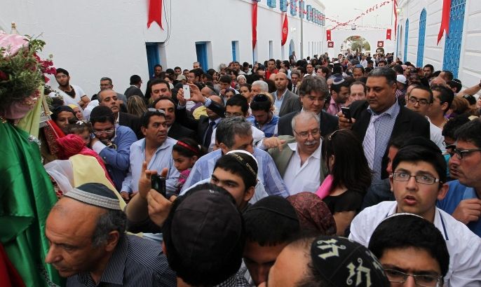 Jewish visitors at the Ghriba synagogue during the Griba pilgrimage that celebrates the end of Passover, Djerba, Tunisia, 28 April 2013.