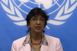 U.N. High Commissioner for Human Rights Navi Pillay addresses a news conference at the U.N. Integrated Peacebuilding Office in the Central African Republic (BINUCA) in Bangui March 20, 2014. REUTERS/Siegfried Modola