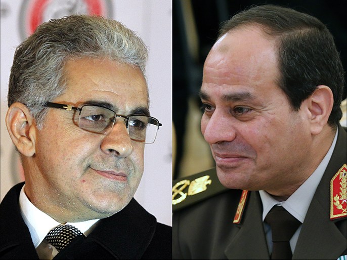 صورة (كومبو) لمترشحي الرئاسة في مصر: السيسي وصباحي