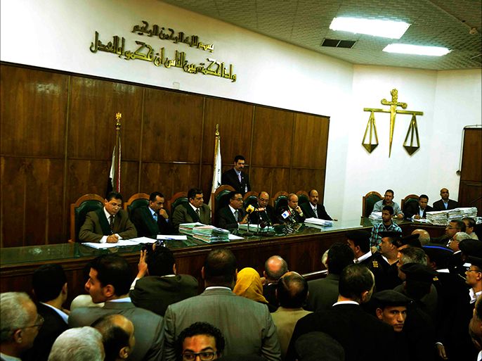 صورة أرشيفية من قاعة محكمة مصرية