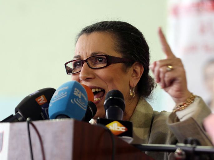 لويزة حنون المرأة المرشحة الوحيدة للانتخابات 2014