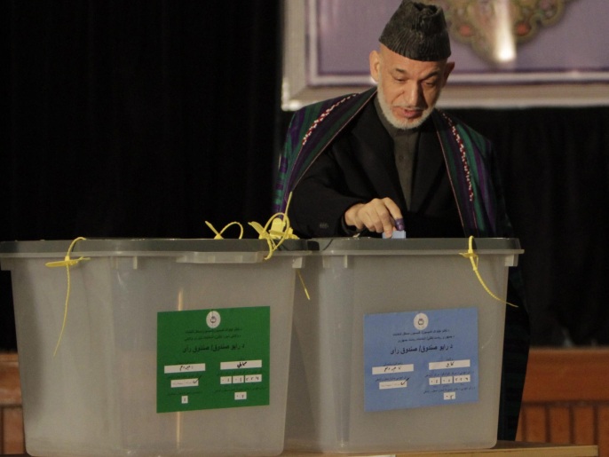 حامد كرزاي شكر الشعب الأفغاني على مشاركته الواسعة في الانتخابات (الأوروبية)