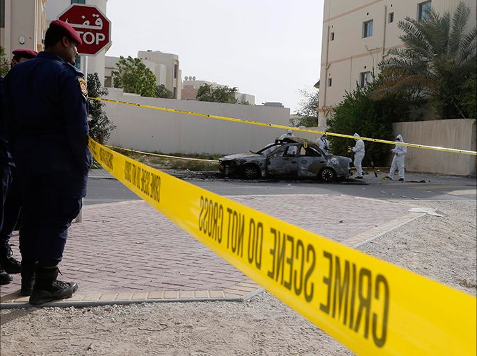 The explosion in the car killed two people and wounded a third in a mostly Shi'ite village in Bahrain on Saturday, the Interior Ministry said. The ministry said on its Twitter account the explosion was in the village of al-Maqshaa, along the Budayya highway, outside of the capital Manama. REUTERS/Hamad I Mohammed (BAHRAIN - Tags: POLITICS CIVIL UNREST)