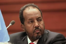 Somalia's President Hassan Sheikh Mohamud attends an Extraordinary Summit of Intergovernmental Authority on Development (IGAD) Heads of State during the African Union summit in Ethiopia's capital Addis Ababa, January 31, 2014. REUTERS/Tiksa Negeri