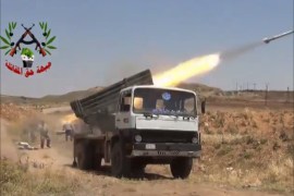 كتائب المعارضة تستهدف بصواريخ الغراد مطارحماة العسكري
