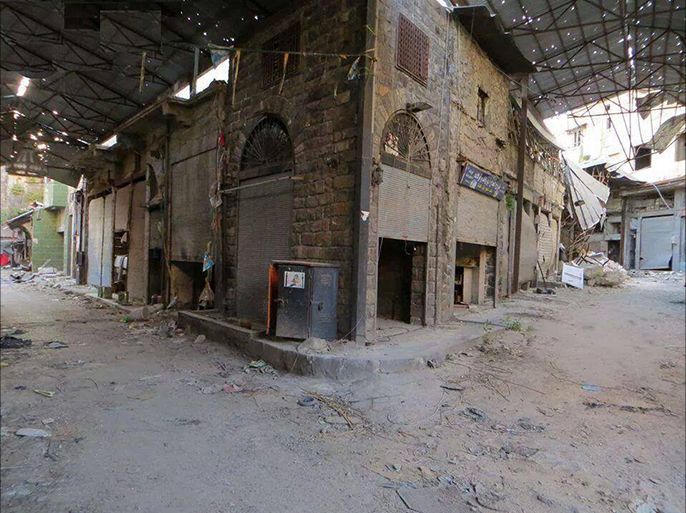 سوق حمص المسقوف الذي يعتبر معلما آثريا من معالم مدينة حمص