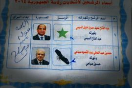 تعليقات على ورقة الاقتراع في انتخابات الرئاسة المصرية