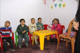 عدد من الأطفال المصابين بالتوحد روضة الأمل للتربية الخاصة وأطفال التوحد بمدينة غزة