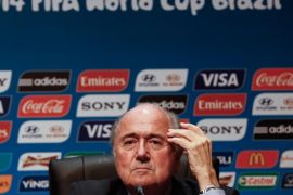 SAO PAULO, BRAZIL - JUNE 05: President of FIFA Joseph Blatter speaks to the media during a press conference following the last session of the Organising Committee for the FIFA World Cup at the Grand Hyatt Hotel on June 5, 2014 in Sao Paulo, Brazil.